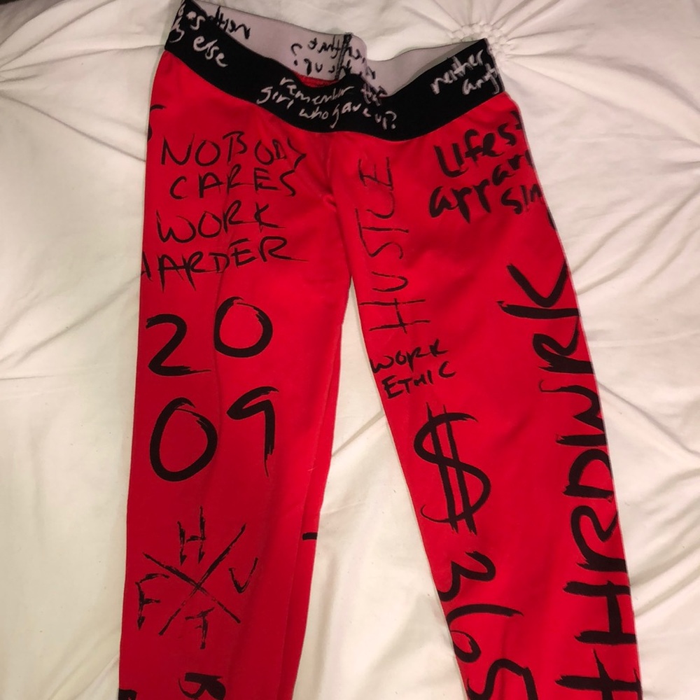 red leggings